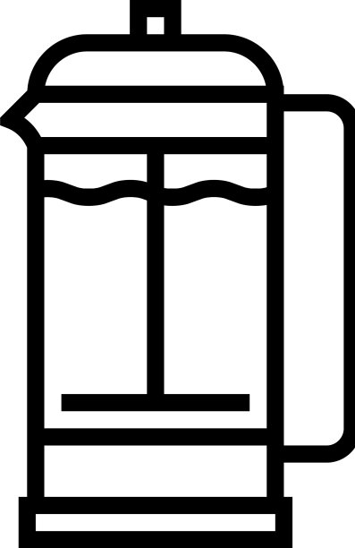 手动咖啡机线性图标图片下载