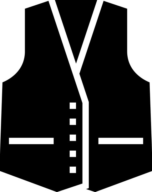 背心正装纺织品服装字形图标图片下载