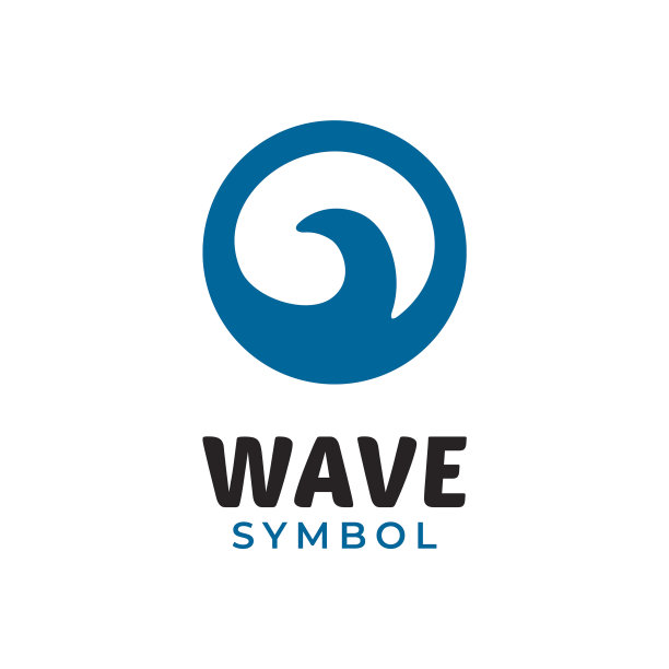 波浪和圆圈符号标志设计图片下载
