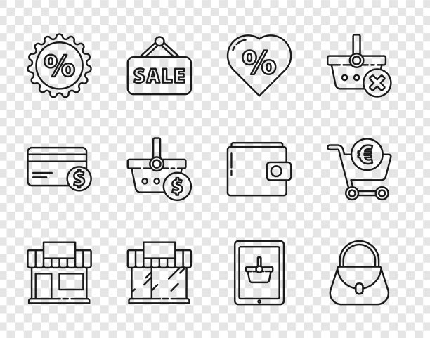 设置线上购物大厦或市场商店图片下载