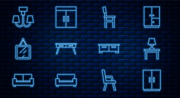 将线衣柜台灯放在桌椅上图片下载