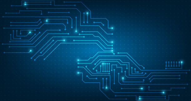 摘要电气技术线路。未来连接数字数据背景。EP.13图片下载