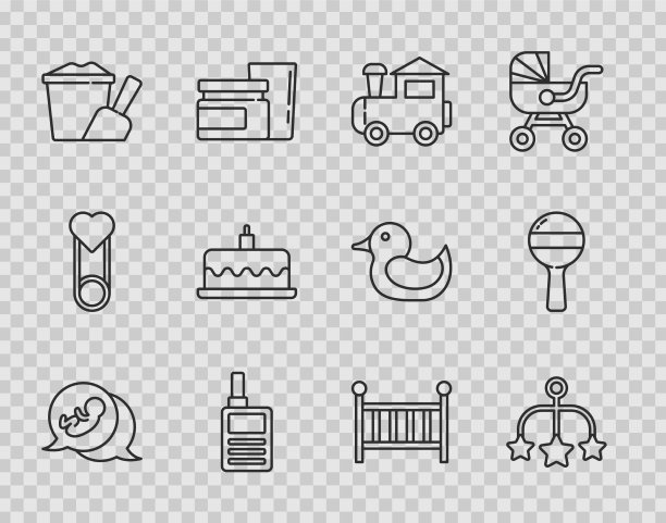 设置线婴儿床挂玩具玩具火车图片下载