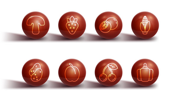 定线蘑菇土豆玉米樱桃李子图片下载