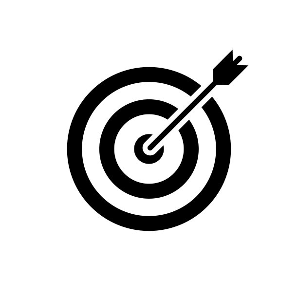 目标与箭头图标隔离。应用程序和网站的图标。矢量插图。图片下载