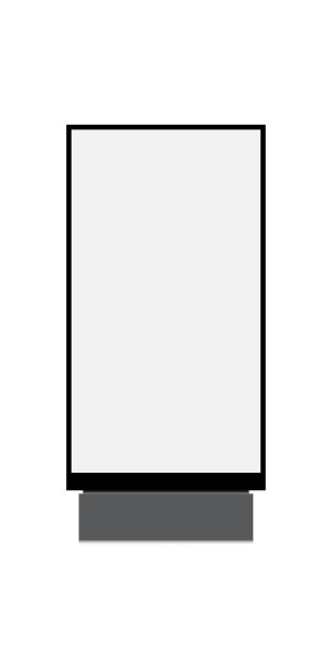 白色背景有阴影的广告牌。柱子为你的广告。孤立的矢量模型与空白屏幕。矢量插图。图片下载
