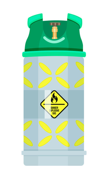 气体隔离容器，压缩气体气球，警告标志，可燃气体，压缩图片下载