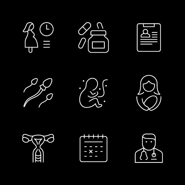 设定怀孕的线条图标图片下载