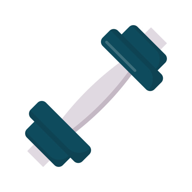 哑铃矢量平面图标网页孤立的白底EPS 10文件图片下载