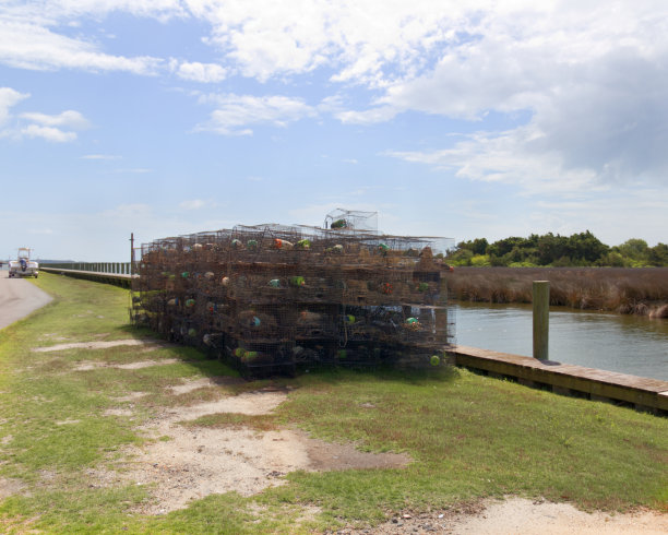 北卡罗莱纳州外班克斯的蟹笼图片下载