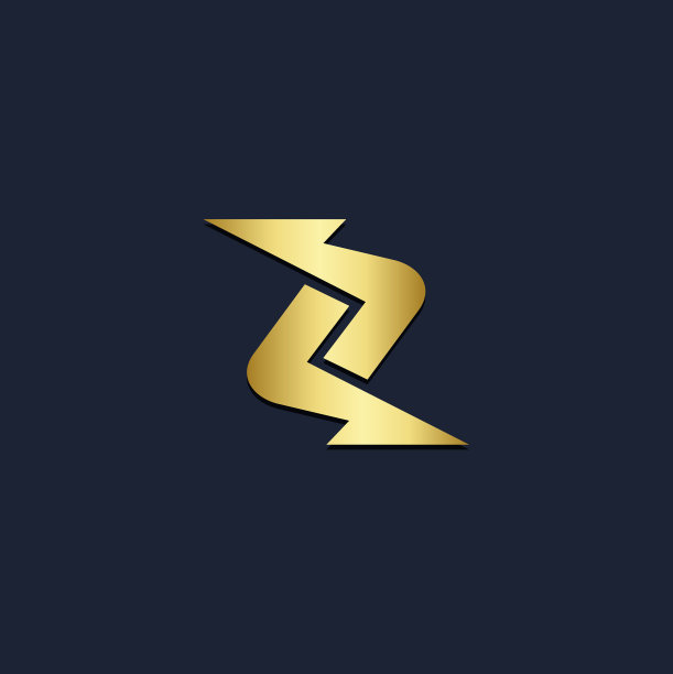 箭头圆形抽象金色logo图片下载