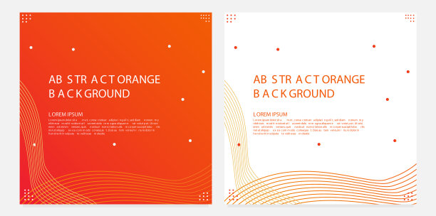 抽象橙色渐变社交媒体帖子图片下载