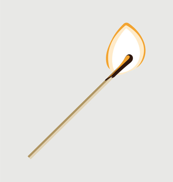 点燃火柴贴纸图片下载