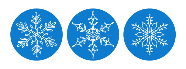 雪花图标集标志符号一图片下载