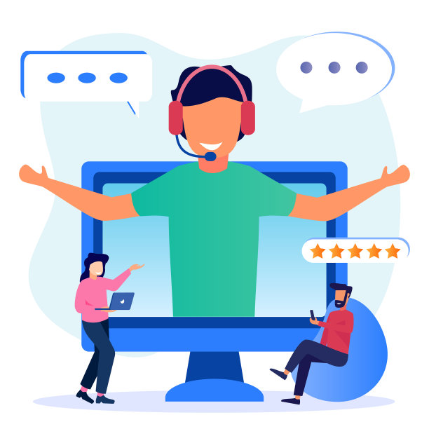 图形卡通人物的客户支持图片下载