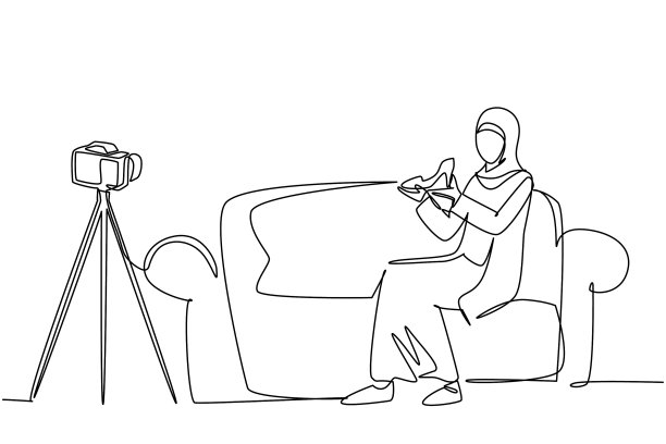 单线连续绘出阿拉伯美图片下载