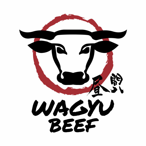日本和牛牛肉形象设计图片下载