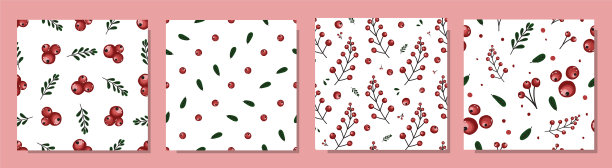 一套有趣的浆果图案图片下载