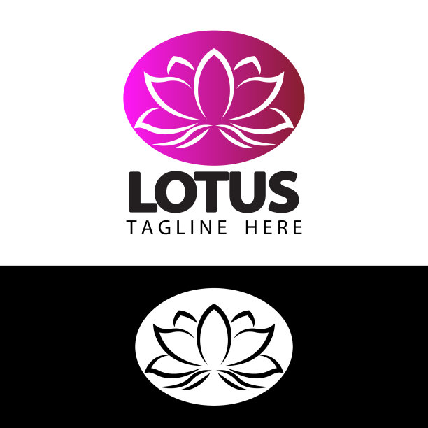 莲花标志模板设计图片下载