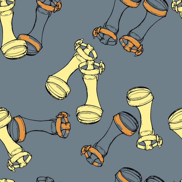 无缝图案的女人时尚的鞋轮廓图片下载