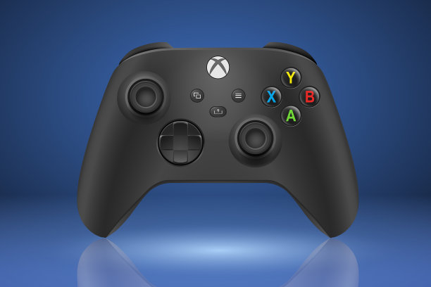 蓝色背景的Xbox one手柄图片下载