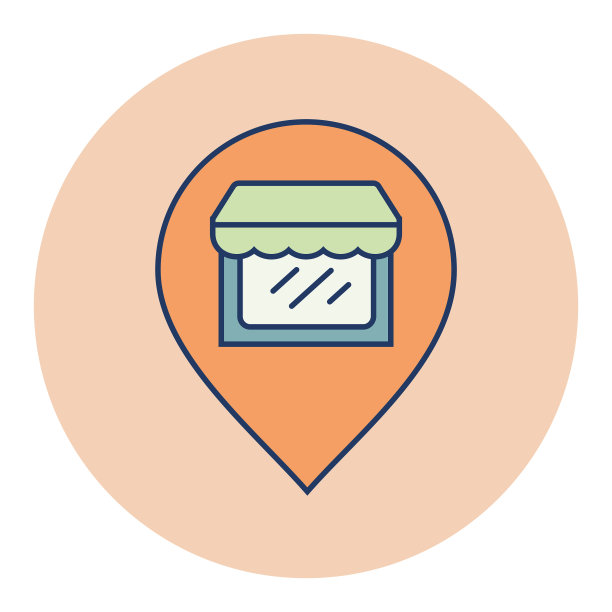 超市商店前销地图图标图片下载