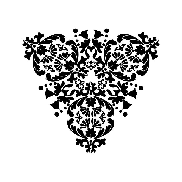 黑色巴洛克装饰图片下载