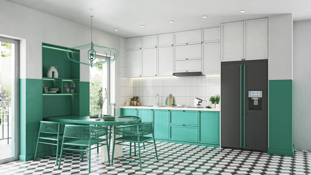 现代厨房内部。图片下载