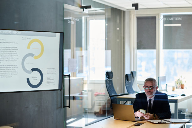 在现代办公室工作的经理图片下载