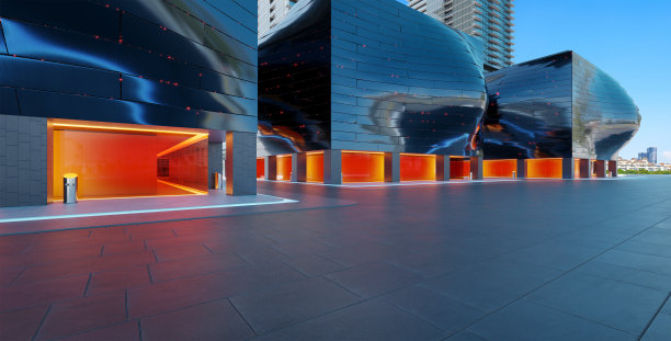 现代建筑的空地板图片下载