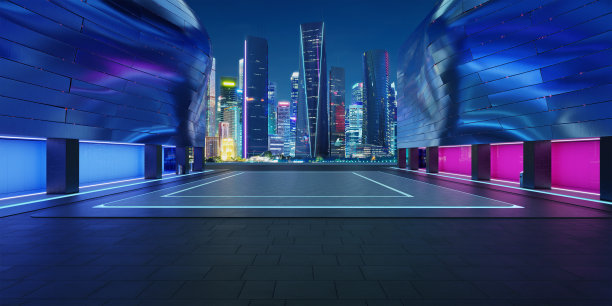 现代建筑的空地板图片下载