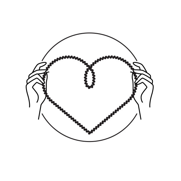 手握绳子心在圆直线图片下载
