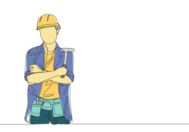 一张张连续的线条画着年轻帅气图片下载