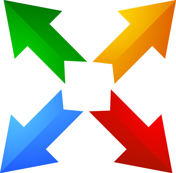 4路箭头指针游标形状图片下载