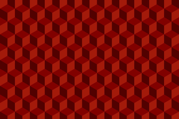 红色几何三维立方体图案抽象图片下载