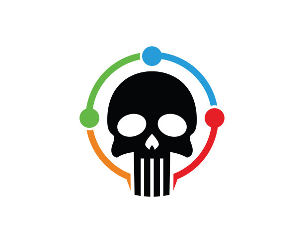 骷髅标志模板设计徽标图片下载