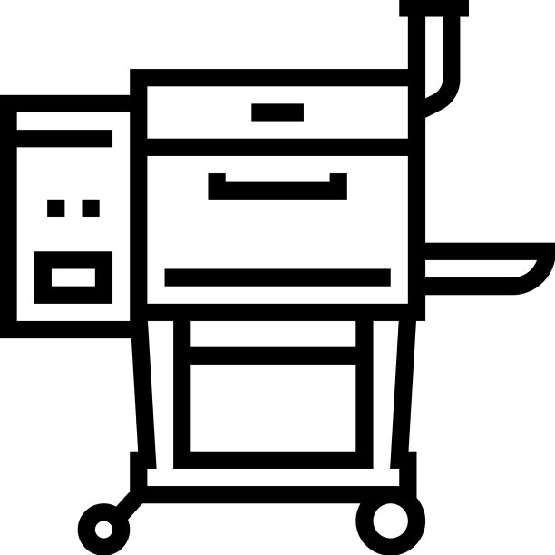 烧烤设备线性图标图片下载