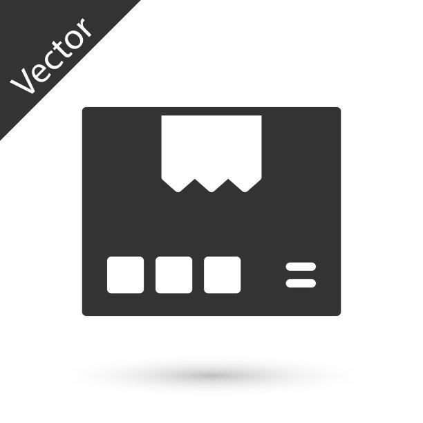 灰色纸盒纸盒图标孤立在白色图片下载