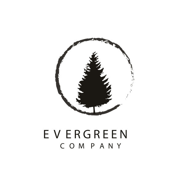 松树常绿标志设计图片下载