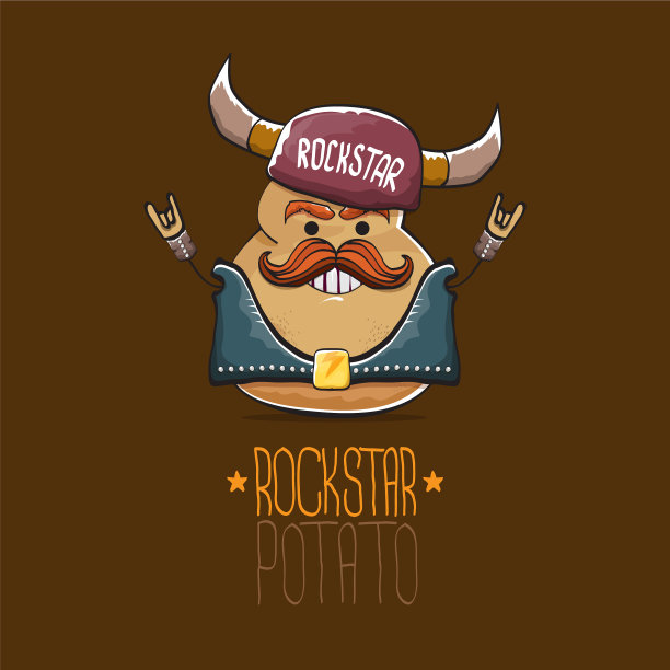 摇滚明星土豆搞笑卡通可爱图片下载