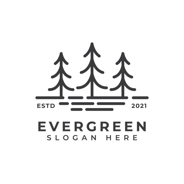 松木常青标志设计图片下载