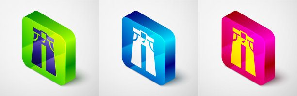 等距牛仔裤宽图标孤立在灰色图片下载