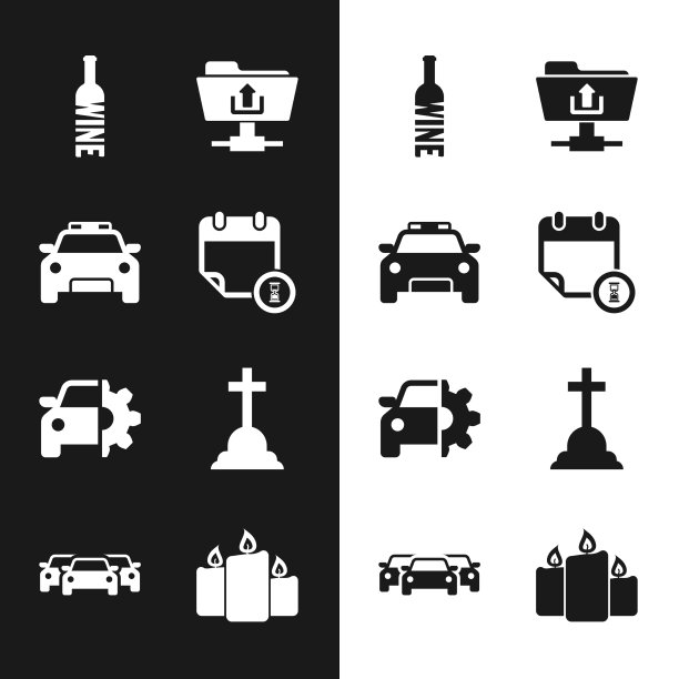 设置日历和时钟警车闪光瓶图片下载