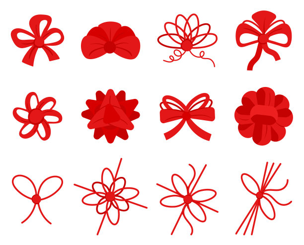 蝴蝶结结集礼品装饰图片下载