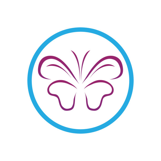 美女蝴蝶图标设计图片下载