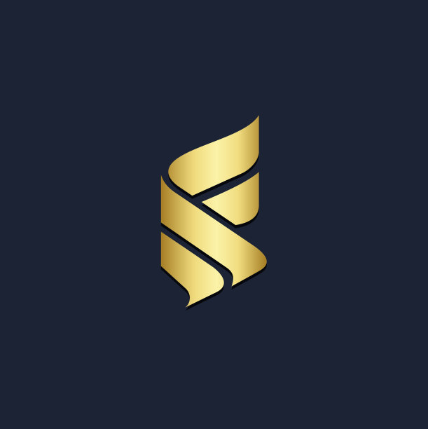 形状抽象的金色翅膀标志图片下载