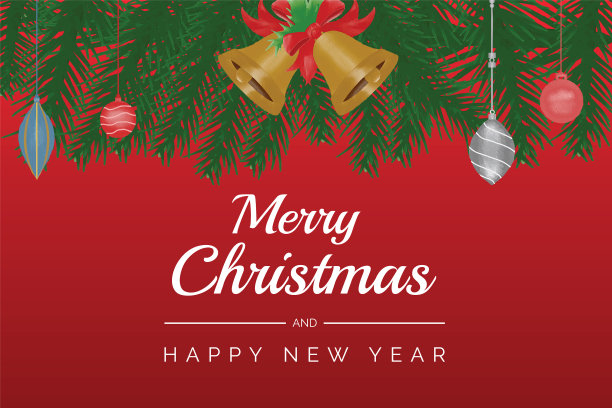 水彩圣诞和新年花圈图片下载