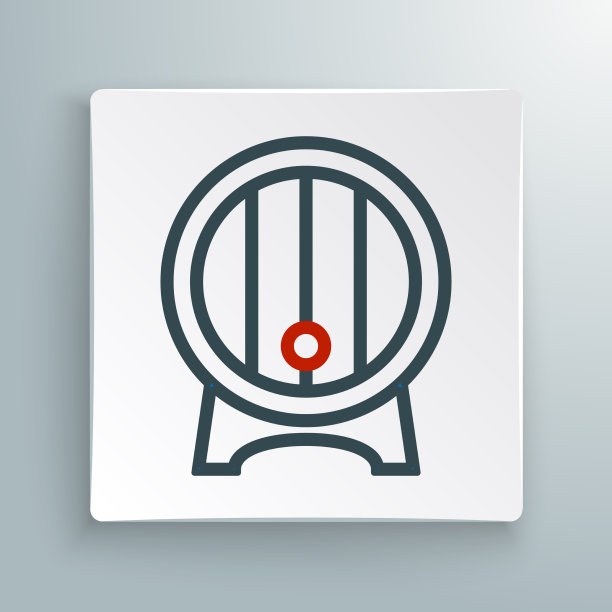 在机架上画上带有旋塞图标的木桶图片下载