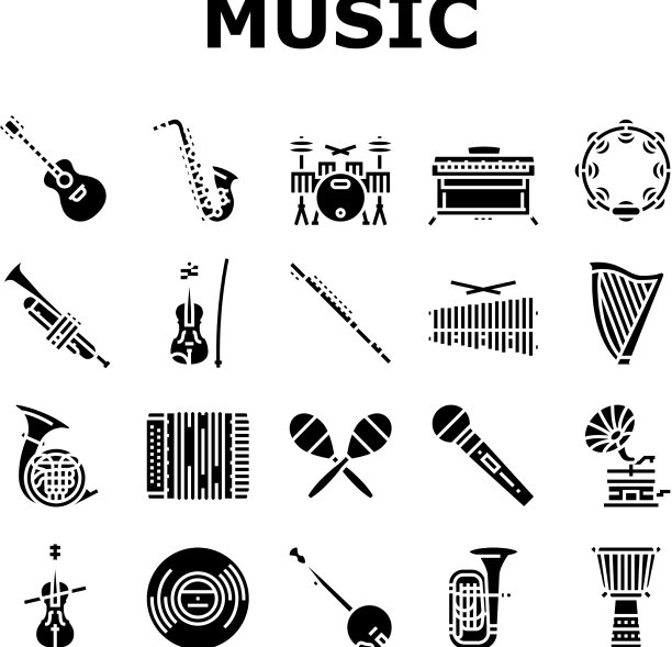 乐器表演图标设置图片下载