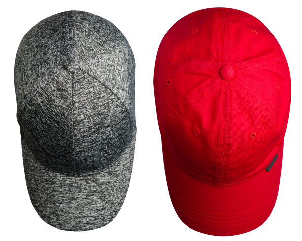 帽子孤立在白色背景。有遮阳帽的帽子。红色的帽子图片下载